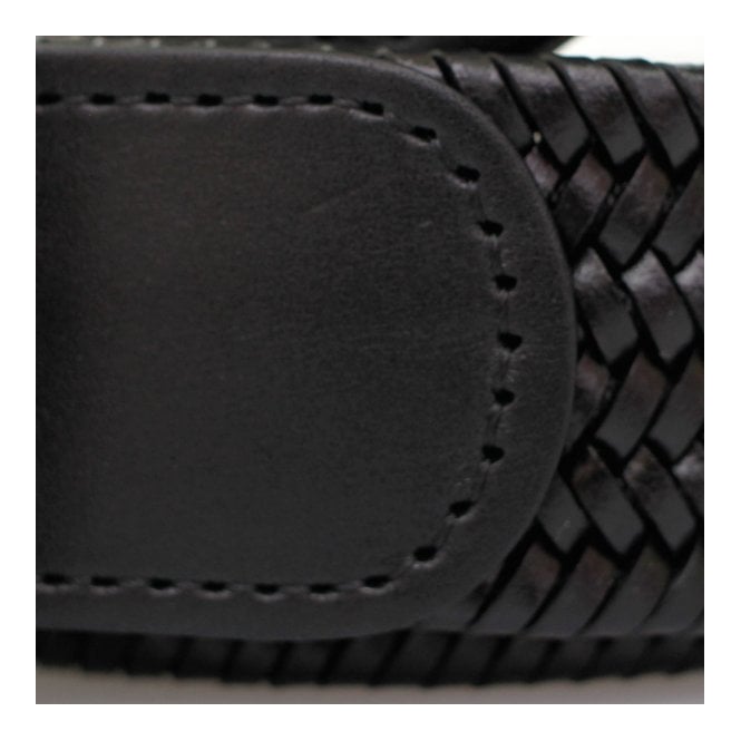 Anderson's Belts Woven Leather Belt - Navy