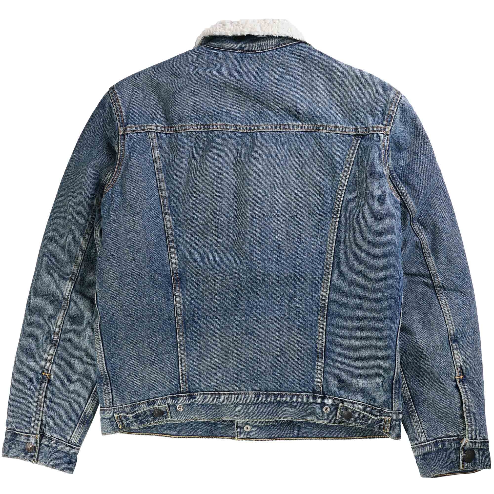 Levi's type 3 sherpa lined denim jacket in fable mid wash