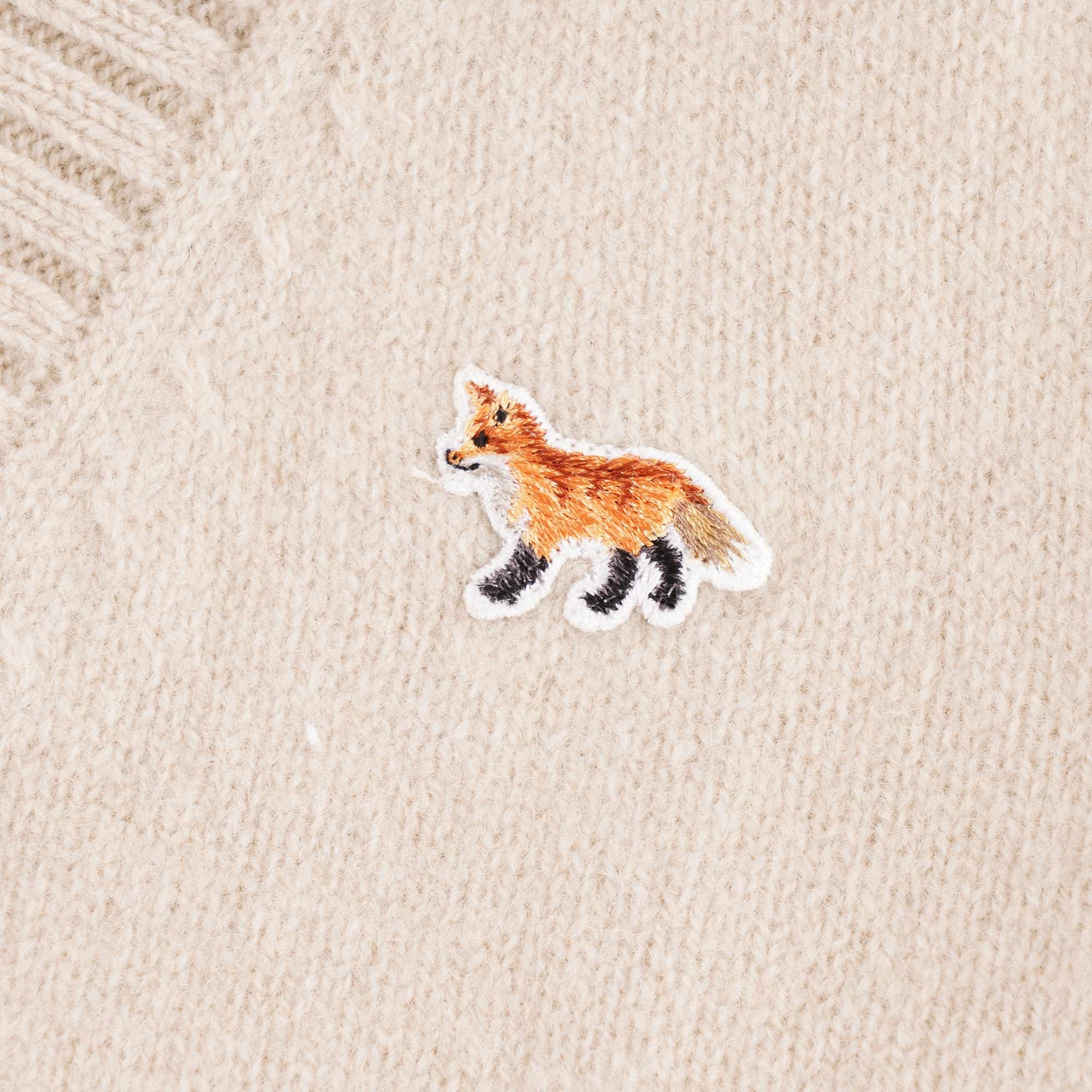 Maison Kitsune Baby Fox Patch Cardigan - Beige